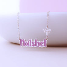 Cargar imagen en el visor de la galería, Collar personalizado con nombre y dije esmaltados