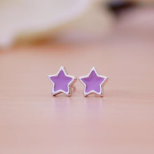 Cargar imagen en el visor de la galería, Zarcillos mini estrellas