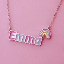 Cargar imagen en el visor de la galería, Collar personalizado con nombre y dije esmaltados