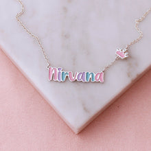 Cargar imagen en el visor de la galería, Collar personalizado con nombre y dije esmaltados
