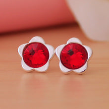 Cargar imagen en el visor de la galería, Zarcillos flor y cristal