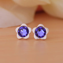 Cargar imagen en el visor de la galería, Zarcillos flor y cristal