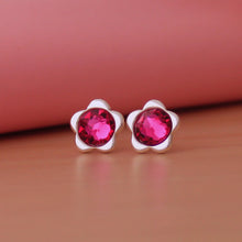 Cargar imagen en el visor de la galería, Zarcillos flor y cristal