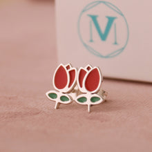 Cargar imagen en el visor de la galería, Zarcillos tulipán