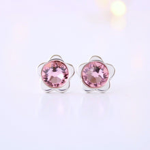 Cargar imagen en el visor de la galería, Zarcillos con cristal Swarovski rosa
