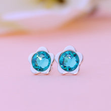 Cargar imagen en el visor de la galería, Zarcillos flor y cristal